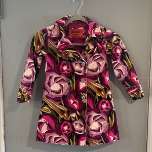 Missoni Floral Double-Breasted‎ Coat Size 4/5T